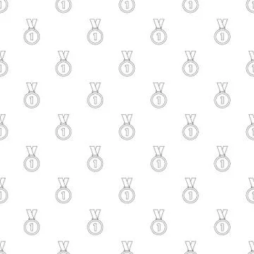 Medal pattern vector seamless Illustrazione stock