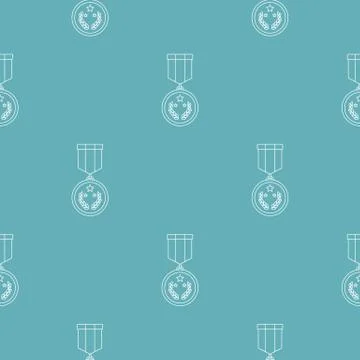Medal pattern vector seamless Illustrazione stock