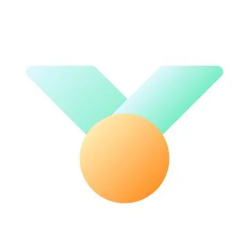 Medal pixel perfect flat gradient color ui icon Illustrazione stock