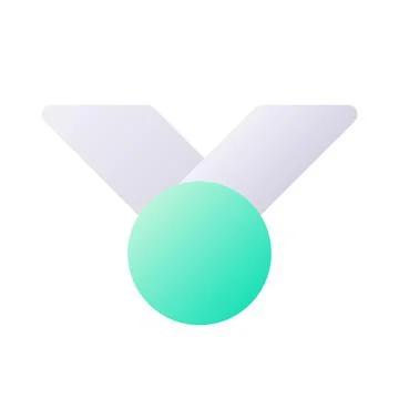 Medal pixel perfect flat gradient two-color ui icon Illustrazione stock