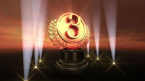 Medal Prize Trophy 24 Bb4 sky Stock Footage 269840995
