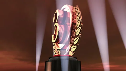 Medal Prize Trophy 24 Fb4 sky Stock Footage 269844479