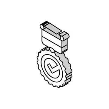 Medal quality isometric icon vector illustration Ilustración de archivo