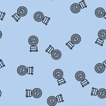 Medal quality line seamless pattern Stock Illustration