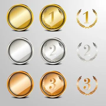 Medal set Stock Illustration