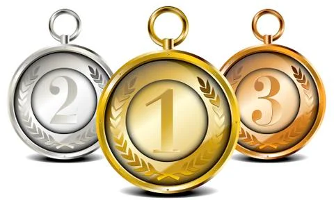 Medal set Stock Illustration