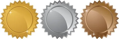 Medal set Stock Illustration