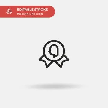 Medal Simple vector icon. Illustration symbol design template for web mobile  Stock Illustration
