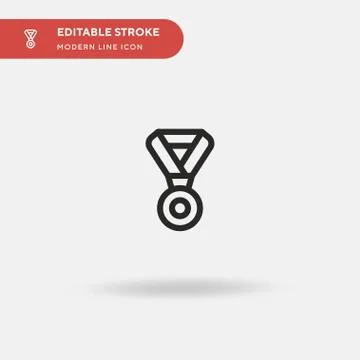 Medal Simple vector icon. Illustration symbol design template for web mobile  Stock Illustration