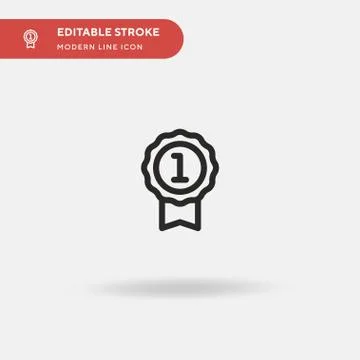 Medal Simple vector icon. Illustration symbol design template for web mobile  Stock Illustration