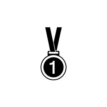 Medal solid icon, sport and champion element Ilustração Stock