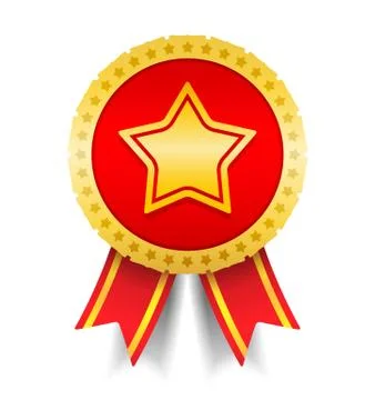 Medal with Star Illustrazione stock