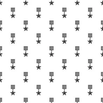 Medal star pattern Stock Illustration