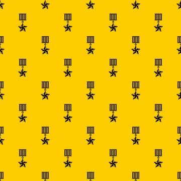 Medal star pattern vector Illustrazione stock