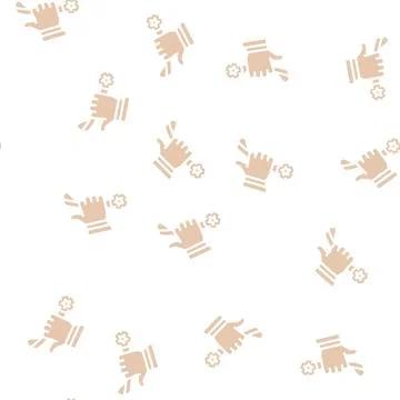 Medal for successful work glyph vector seamless pattern Stock Illustration