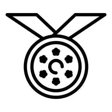 Medal test benchmark icon outline vector. Best leader Stock Illustration