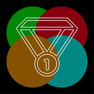 Medal vector icon Stock Illustration