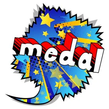 Medal - Vector illustrated comic book style phrase. 스톡 일러스트
