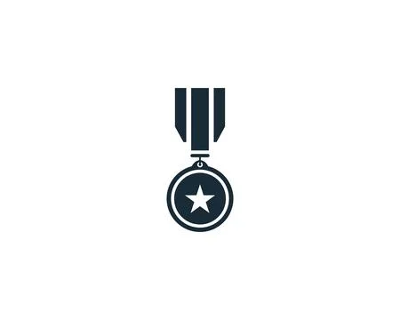Medallion Icon Vector Logo Template Illustration Design Stock Illustration