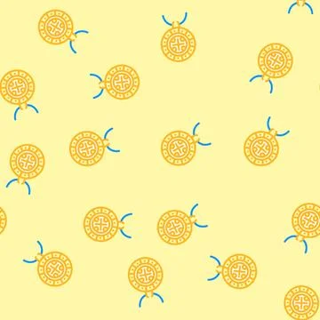 Medallion jewelry vector seamless pattern Stock Illustration