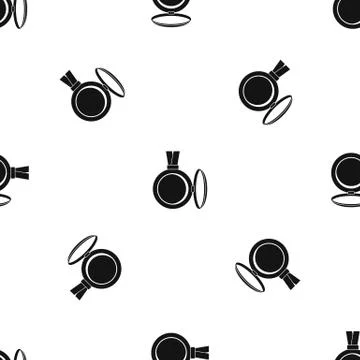 Medallion pattern seamless black Stock Illustration