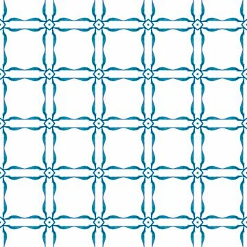 Medallion seamless pattern. Blue wondrous boho 스톡 일러스트