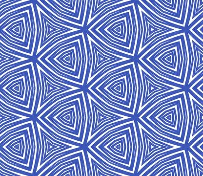 Medallion seamless pattern. Indigo symmetrical Illustrazione stock