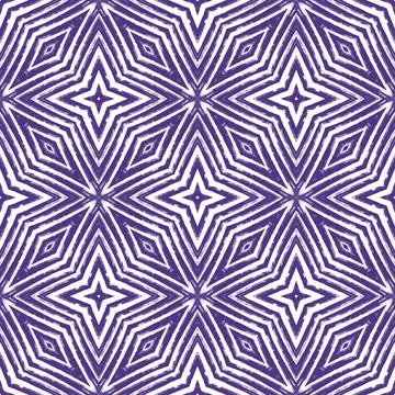 Medallion seamless pattern. Purple symmetrical Stock Illustration