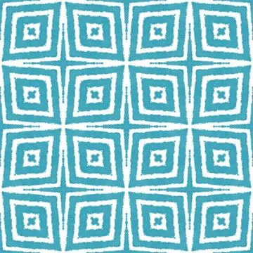 Medallion seamless pattern. Turquoise symmetrical イラスト素材