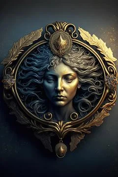 Medallion of thoughts Stock Illustration