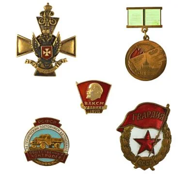 Medals isolated on white Stock Photos
