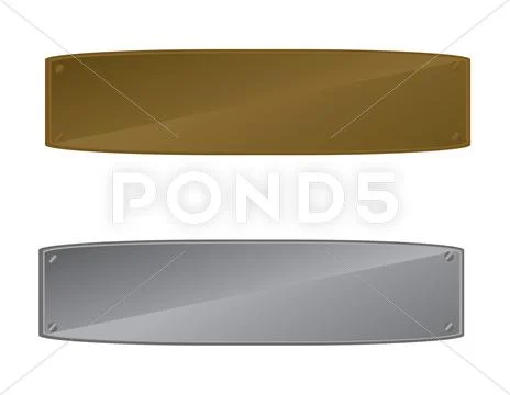 Medals plates of achievement...medal s can be personalized. Stock Illustration