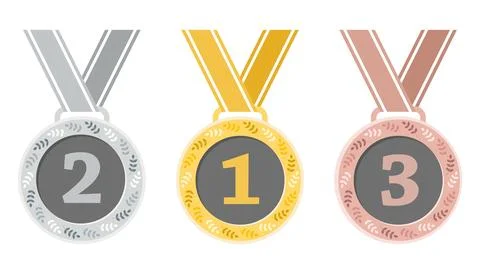 Medals with ribbons black Stock-Illustration