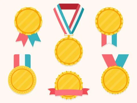 Medals with Ribbons Illustrazione stock