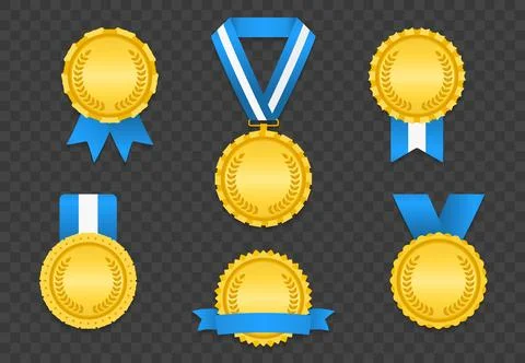 Medals with Ribbons Stock Illustration