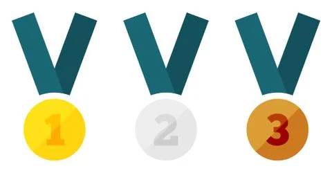 Medals set Stock Illustration