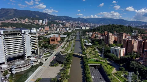 Medellin air view 2 Stock Footage 262827070