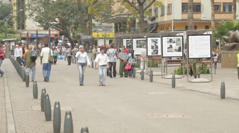MEDELLIN - PEOPLE WALKING Stock Footage 28109351