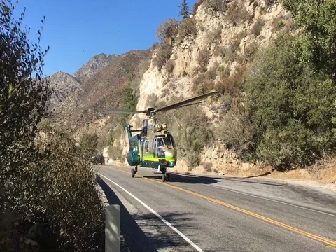 Medevac helicopter evacuates Stock Footage 69750678