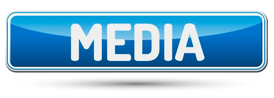 MEDIA - Abstract beautiful button with text. Stock Illustration