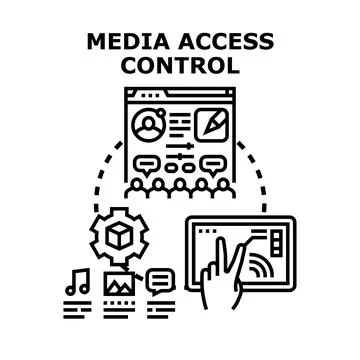 Media access control managing digital user content イラスト素材