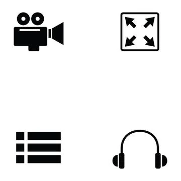 Media and communication icon set Stock Illustration