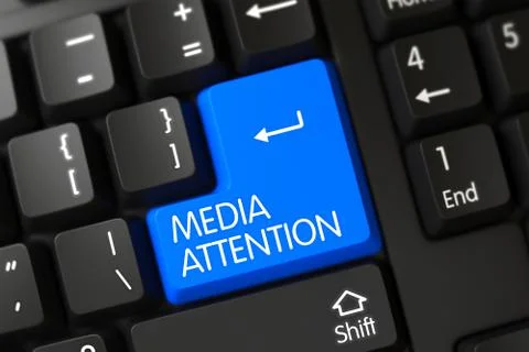 Media Attention Key Stock Illustration