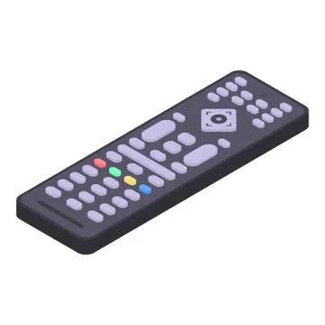 Media box remote control icon, isometric style Stock Illustration
