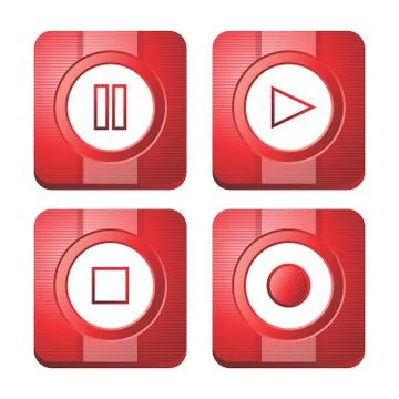 Media button Stock Illustration
