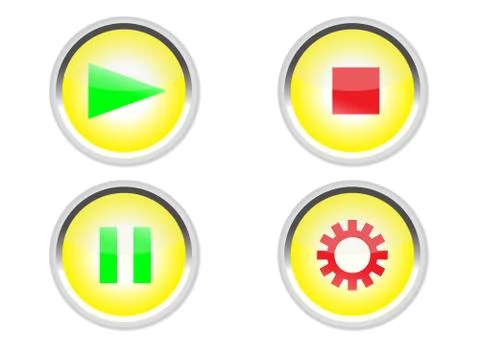 Media buttons icon Stock Illustration