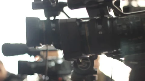Media cameras journalism concept Stock Footage 59760586