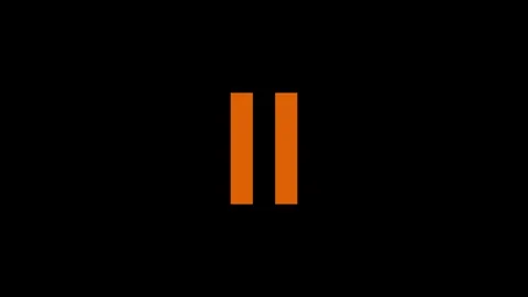 Media control pause icon brown color animation on black background Stock Footage 278860315