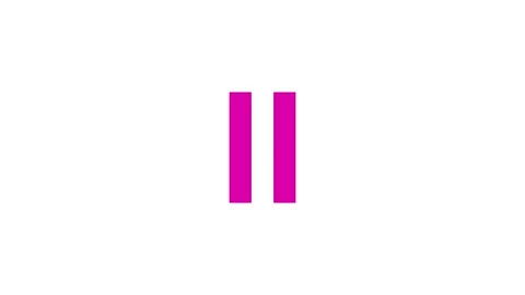 Media control pause icon pink color animation on white background Stock Footage 278860324