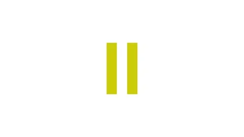 Media control pause icon yellow color animation on white background Stock Footage 278860331